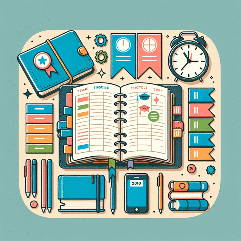 organização de tarefas e estudos utilizando uma agenda