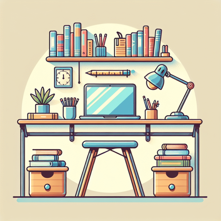 Organização de mesa ideal para estudantes iniciantes