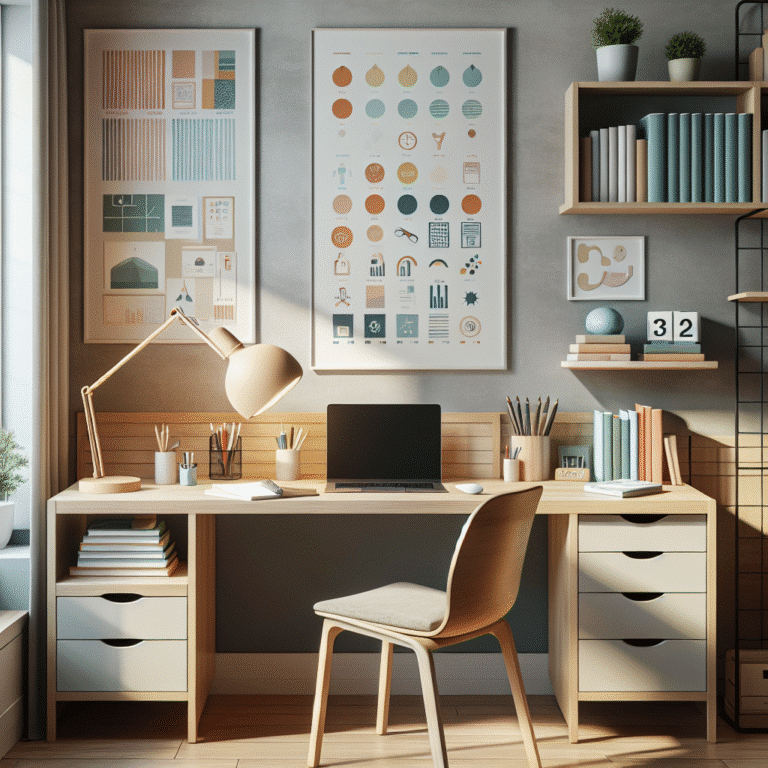 como decorar sem bagunça espaço de estudo