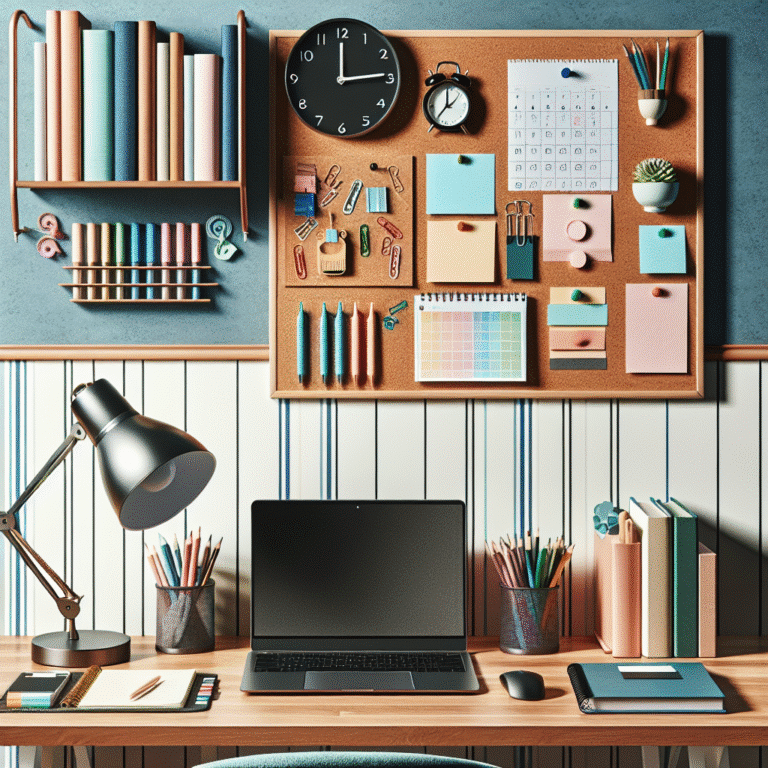 acessórios essenciais para uma mesa de estudo organizada