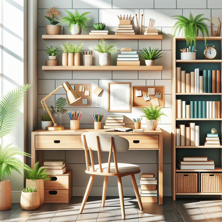 organização e decoração combinadas para estudo