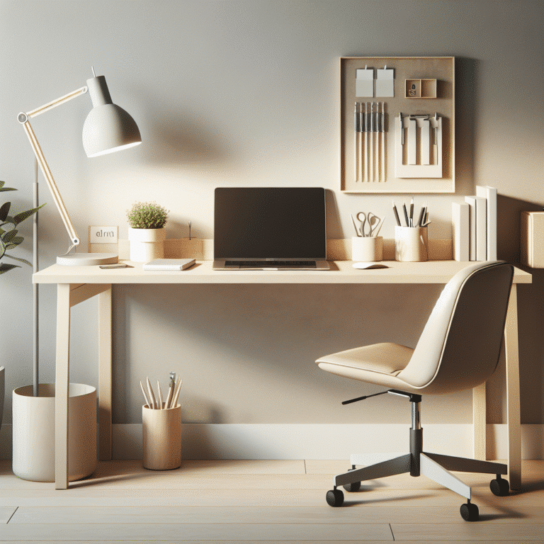 Mesa de estudo minimalista: menos é mais