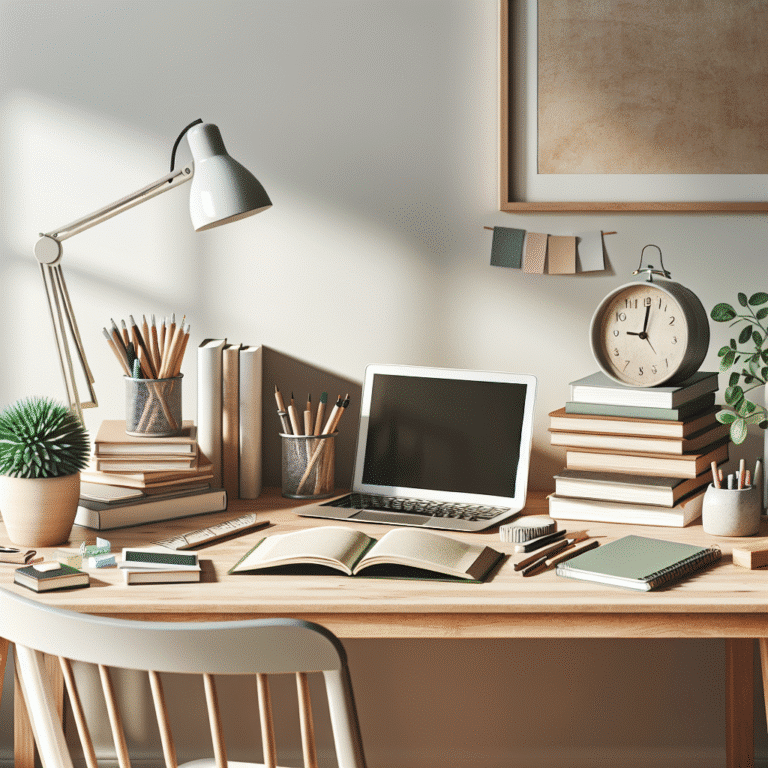 como manter a mesa de estudo sempre limpa