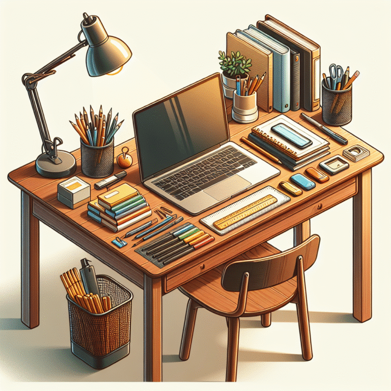 como manter mesa de estudo limpa e organizada