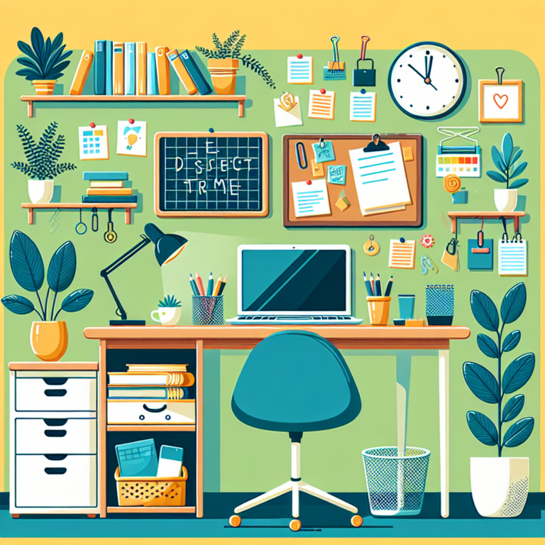 decoração funcional para home office estudantil