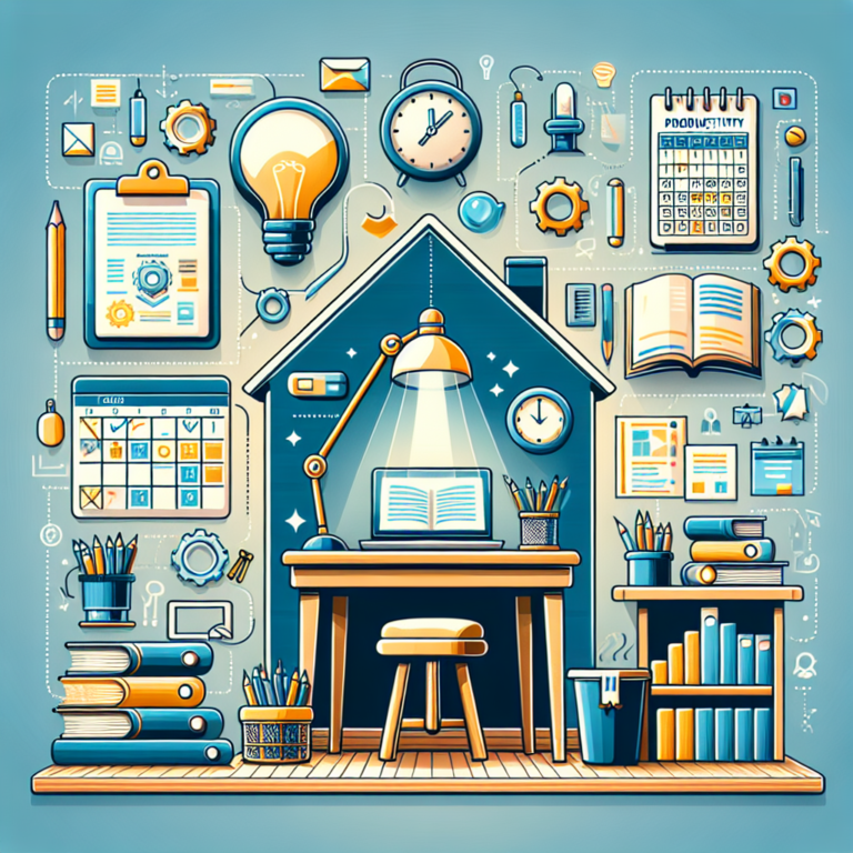 produtividade no estudo de casa para estudantes