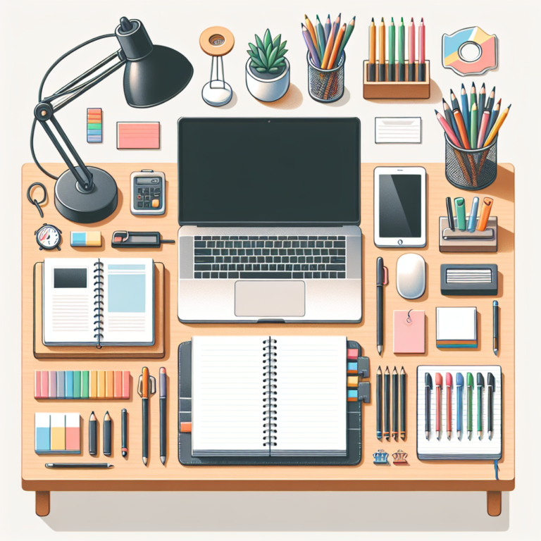 acessórios para mesa de estudo organizada