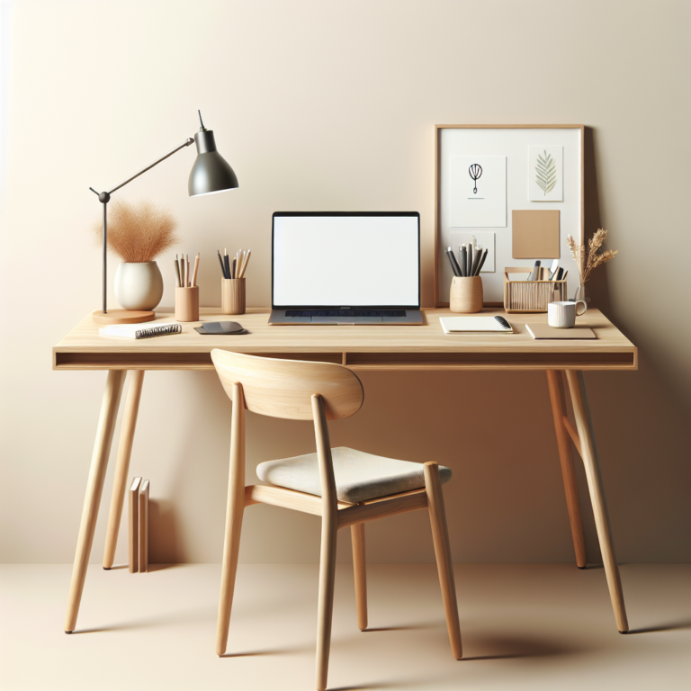 mesa de estudo minimalista e funcional