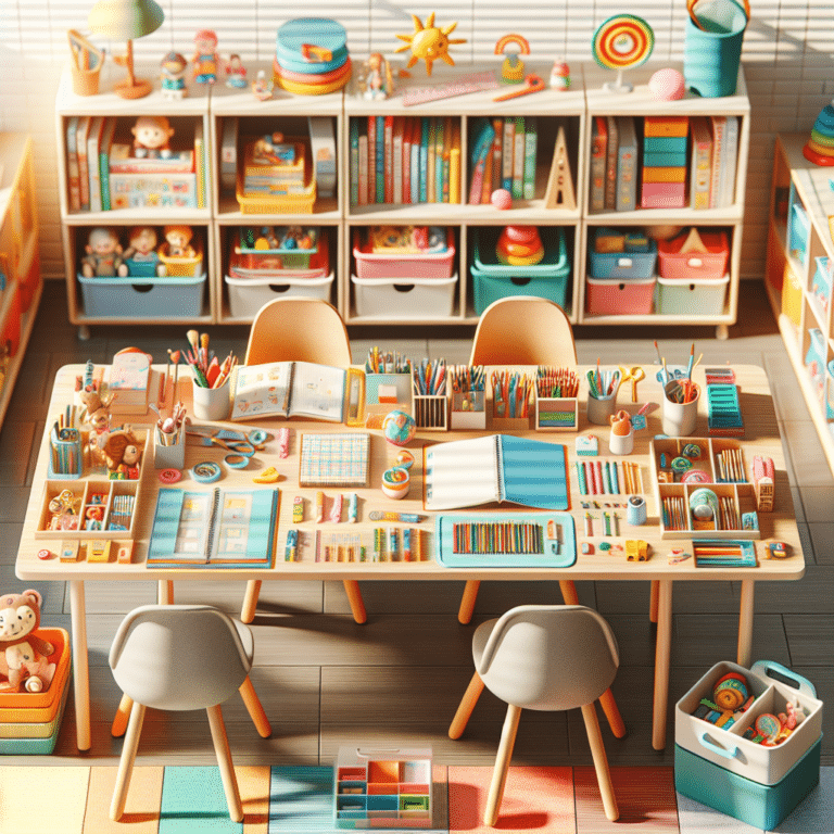 como organizar mesa de estudo para crianças