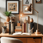 organização e decoração combinadas para estudo