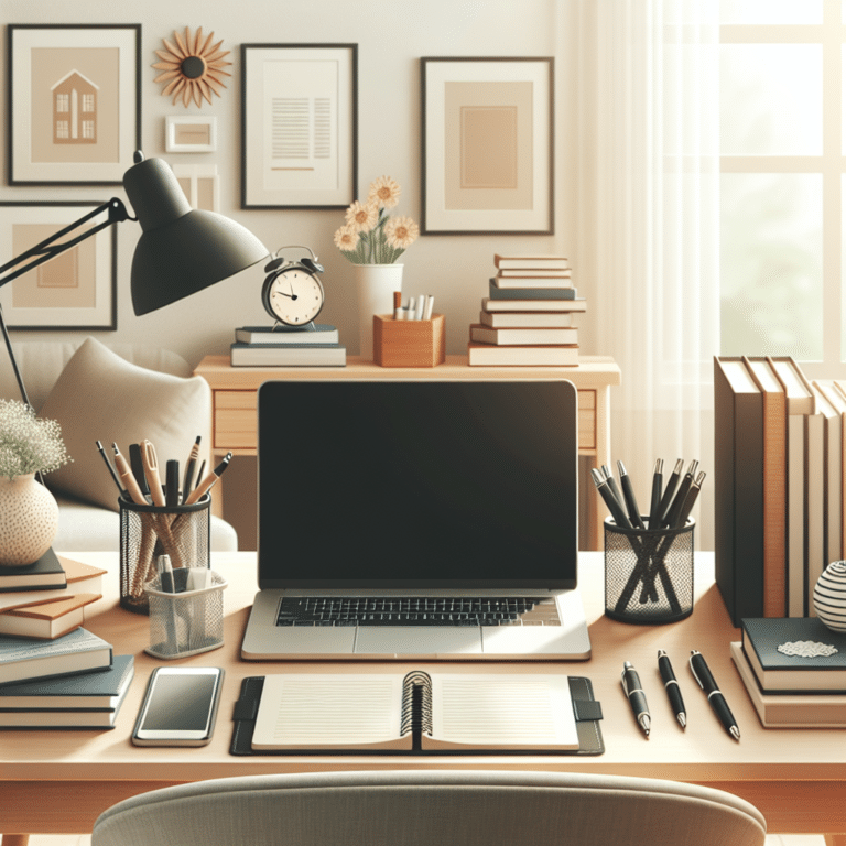 como organizar mesa de estudo em casa