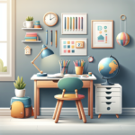 como organizar mesa de estudo para crianças