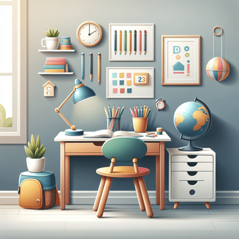 como organizar mesa de estudo para crianças
