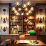 ideias de iluminação para decoração de estudo.