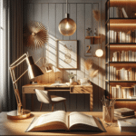 ideias de iluminação para decoração de estudo.